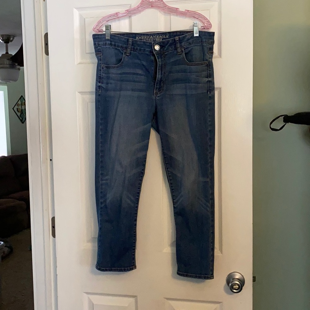 Super stretch, high rise, crop Jegging